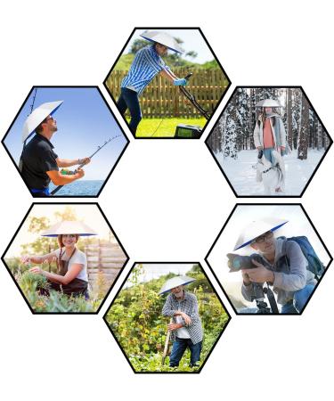 Vi Umbrella Hat - Adult and Kids Folding Cap for Beach, Fishing, Golf - Silver - Buy Online on GoSupps.com