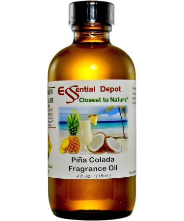 Pina Colada Fragrance Oil - 4 oz Amber Glass Bottle | Premium Scent for Candles Soap & Diffusers - International Shipping Available - Buy Online on GoSupps.com