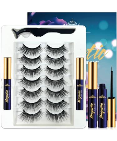 Menaka 3D Natural Magnetic Eyelashes Kit | 7 Pairs Reusable Lightweight & Easy to Use | No Glue Needed for Stunning Looks - Buy Online on GoSupps.com