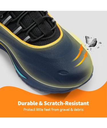 Dream Pairs Kids Sneakers - Waterproof Sports Shoes for Boys & Girls Breathable Running & Fitness Shoes with Velcro Size 32 EU - Dark Blue/Black - Buy Online on GoSupps.com