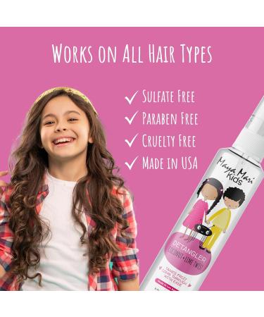 Kids Detangler Spray - Gentle Argan Coconut & Lime Oil Formula for Tangles Ideal for Curly Hair - 8 oz - Buy Online on GoSupps.com