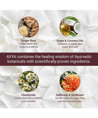 AVYA Hydroveda Essentials Daily Milk Cleanser 8.2oz - Ayurvedic Skincare for Natural Radiance - Gentle Makeup and Impurity Remover with Soothing Ginger Blend - Buy Online on GoSupps.com