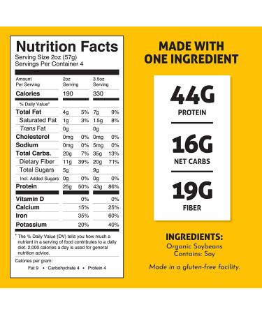 The Only Bean Organic Soy Bean Spaghetti Pasta - High Protein Keto Friendly Gluten-Free Vegan Non-GMO Kosher - 8 oz - Buy Online on GoSupps.com
