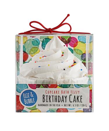 Fizz & Bubble Bath Fizzy Bomb Cupcake Birthday Cake 6.5 Ounce