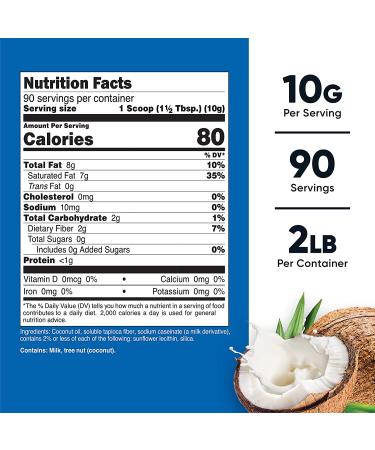 Nutricost Coconut Oil Powder 2 LBS - Non-GMO, Gluten-Free, Premium Quality - 90 Servings - Buy Online on GoSupps.com
