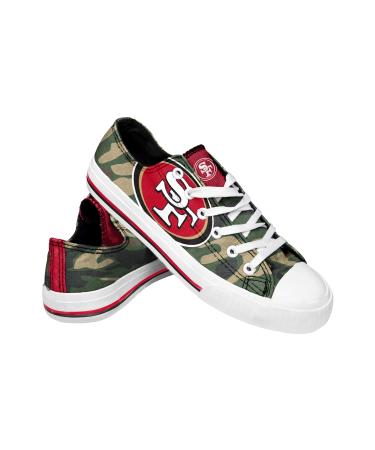 FOCO San Francisco 49ers NFL Womens Camo Low Top Canvas Shoes - 11