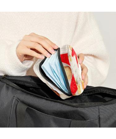 GIAPB Period Bag - Seashell Print Sanitary Napkin Storage & Travel Makeup Pouch (Color 5240) - Buy Online on GoSupps.com