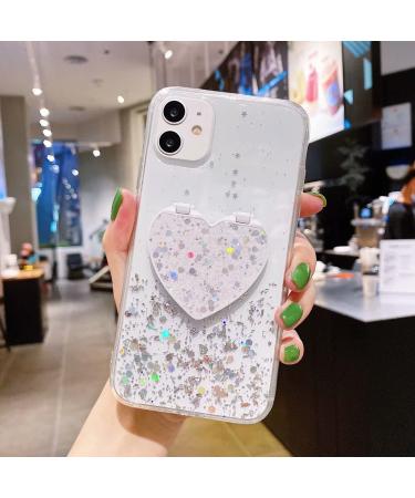 Magon Crystal glitter case for Xiaomi Wed 10t Pro sweet bling clear cell phone case transparent sparkle star case cover slim thin protective cover mirror stand holder clear xiaomi mi 10t per mirror stand holder clear