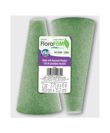 FloraCraft FloraFM 2 Piece Cone 2.75 Inch x 6 Inch Green