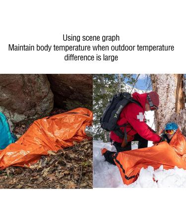 Buy Waterproof Emergency Survival Bivouac Bag - Lightweight Heat-Repellent & Cold Protection - 213x91cm Green & Orange - Buy Online on GoSupps.com