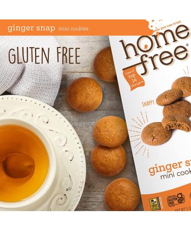 Homefree Mini Ginger Snap Cookies - Gluten Free, Nut Free, Vegan - 5 oz (Pack of 1) | Allergy Friendly Snack - Buy Online on GoSupps.com