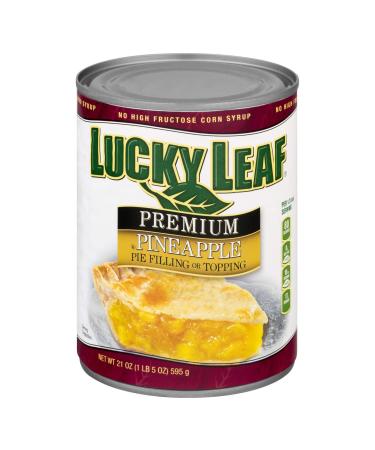 Lucky Leaf Pie Filling & Topping 21oz Can (Pack of 4) (Pineapple)