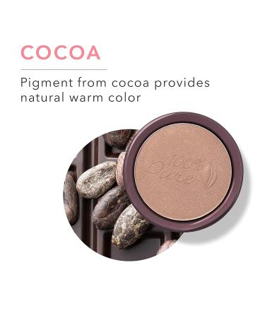 100% PURE Cocoa Pigmented Bronzer - Medium Brown Shade for Face Contouring - 0.32 Oz - Buy Online on GoSupps.com