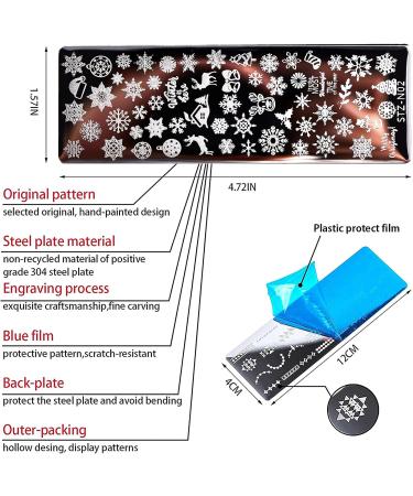 NICENEEDED Nail Art Stamping Kit - 4 Nail Plates, Stamper, Scraper, Storage Bag - Flower Patterns for DIY Nail Decoration (Style 3) - Buy Online on GoSupps.com