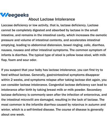 Weegeeks Lactose Intolerance Test Strips | At-Home Testing for Adults & Children | Food Sensitivity Test | Fast & Reliable Results - Buy Online on GoSupps.com