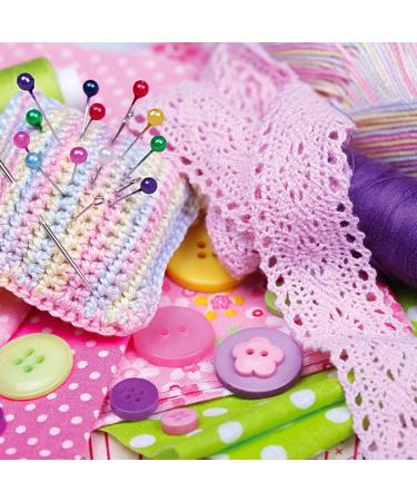 Benvo 250Pcs Multicolor Pearl Head Sewing Pins Set - Straight Quilting Pins 38mm with Storage Box for DIY Craft, Dressmaking, Jewelry Decoration - Buy Online on GoSupps.com