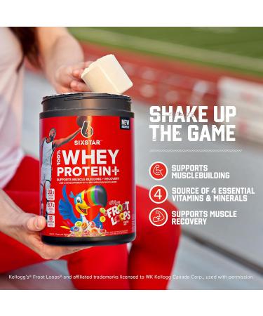 Six Star Whey Protein Powder Plus | Muscle Building & Recovery Plus Immune Support | Muscle Builder for Men & Women | Kellogg s Froot Loops Flavour | 1.8lb - Buy Online on GoSupps.com