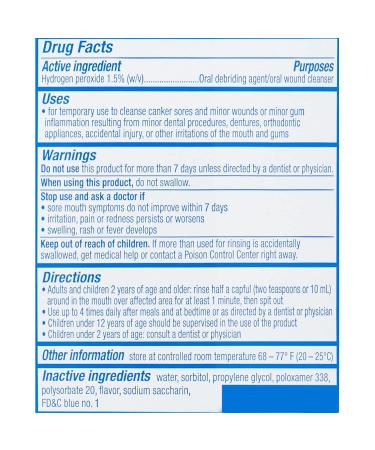 Colgate Peroxyl Mouth Sore Rinse - Mild Mint, 16.9 fl oz - Buy Online on GoSupps.com