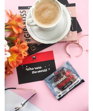 Kookie Cat Almond & Chocolate - Individually Wrapped Vegan Biscuits Gluten Free Soya Free Organic Almond & Oat - 12 X 50g Multipack - Buy Online on GoSupps.com