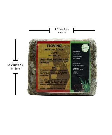 Buy Flovino Real African Black Soap 1lbs | Natural Bar Soap for Acne & Oily Skin | Clear Even Skin Tone | Best African Formulas Online - Buy Online on GoSupps.com