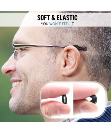 Eyeglass Ear Grips - Glasses Ear Cushion - Silicone Glasses Ear Grip - Eyeglass Accessories Glasses Grip - Ear Grips Hooks for Glasses - 12 Pairs (Black) 12 pairs Black - Buy Online on GoSupps.com