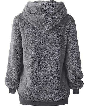 ZVAVZ Women's Fuzzy Hoodie - Soft Fleece Pullover with Drawstring Pocket - Buy Online on GoSupps.com