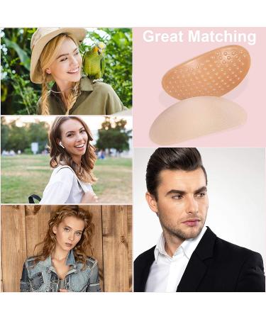 4 Pairs Soft Silicone Adhesive Shoulder Push-up Pads for Women - Anti-Slip Enhancer (Black, Flesh, Transparent) - Buy Online on GoSupps.com