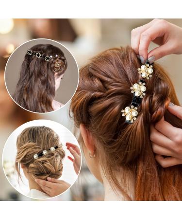 5 Piece Crystal Hair Clips Set for Women | Double-Layer Duck Beak Hair Clips for Everyday & Party - Buy Online on GoSupps.com