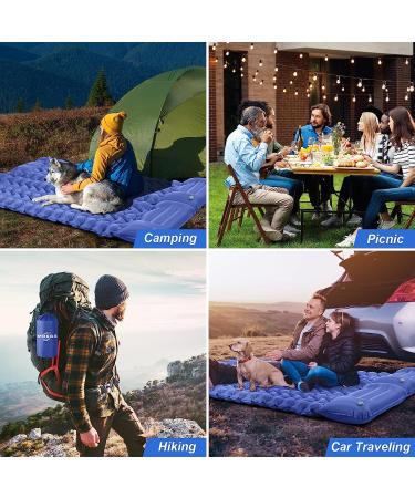 MOXILS Ultralight Inflatable Sleeping Pad for Camping - 75''X25'' with Built-in Pump - Ultimate for Hiking and Outdoor Adventures - Compact & Lightweight Air Mattress (Blue) - Buy Online on GoSupps.com