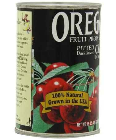Oregon Fruit Dark Sweet Cherries in Heavy Syrup 15oz (Pack of 8) - Buy Online on GoSupps.com