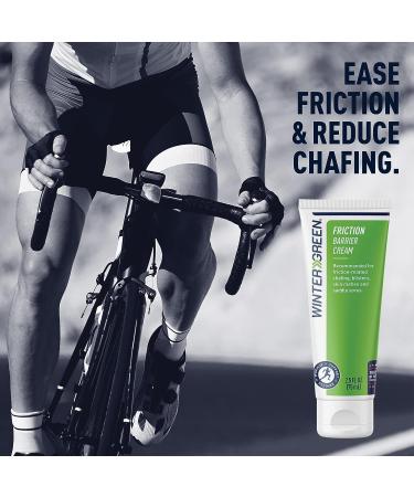 Wintergreen Friction Barrier Cream 2.5 Oz - Tea Tree Oil & Shea Butter Formula for Chafing, Blisters & Rashes - Ideal for Sports, Exercise & Cycling - 75mL - Buy Online on GoSupps.com