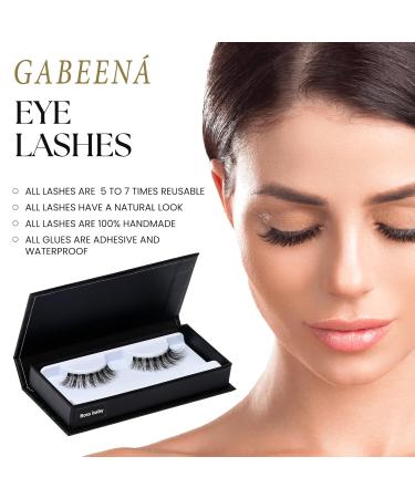 Buy Gabeena Self-Adhesive False Eyelashes - Waterproof Reusable Handmade for Dramatic Eyes | International Shipping - Buy Online on GoSupps.com