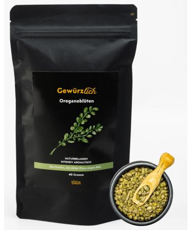 Premium oregano 40g - spice |All & dried aromatic oregano blossom |Ideal for Mediterranean dishes such as Pizza & Pasta |100% natural