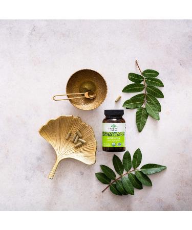 Organic India Moringa Capsules - Vegan Superfood, USDA Organic, Nutrient Dense, 90 Capsules - Buy Online on GoSupps.com