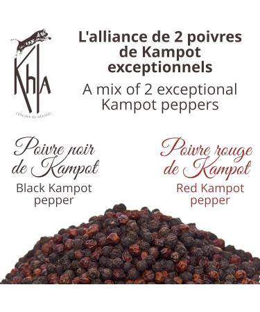 Khla - Organic Kampot Black & Red Pepper Blend - Pepper Tube Grains 120g - Limited production - Asian spice - Cambodia origin - Buy Online on GoSupps.com