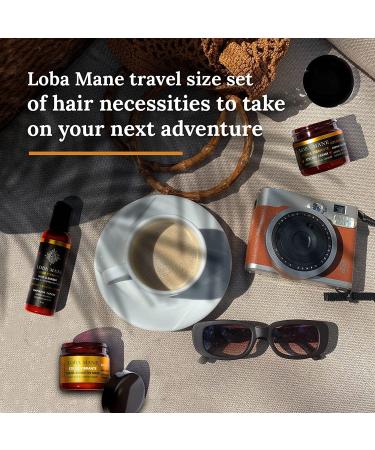 Loba Mane Curly Hair Treatment Set - Mask, Styling Cream & Cleanser - Sulfate-Free, Vegan, Natural & Organic - 2oz - Buy Online on GoSupps.com