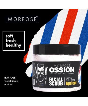 Morfose Ossion Apricot Facial Scrub 400ml - Premium Barber Line | Exfoliating & Refreshing - Shop Internationally - Buy Online on GoSupps.com