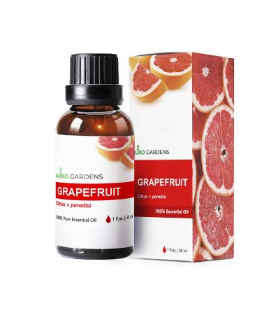 Auxo Gardens Grapefruit Essential Oil 1 oz (30ml) - 100% Pure and Undiluted Therapeutic Grade Italian Grapefruit Oil