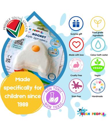 The Bean People Space Rocket-Themed Bath Bombs for Kids - Rainbow Coloured Kids Bath Bombs with Toys Inside Sponge Bath Toys 5 to Collect Fantastic Scent Rainbow Rocket - Buy Online on GoSupps.com