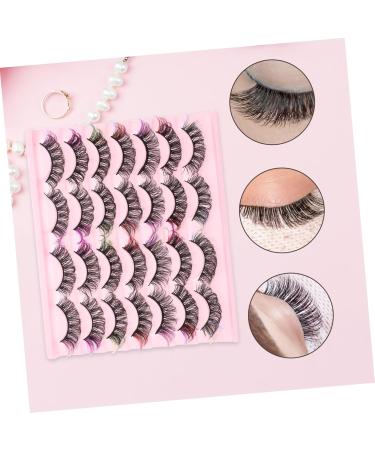 minkissy 14 Pairs False Eyelashes Fake Lashes Fake Eyelashes Cluster Lashes Fluffy Eyelashes Colored Lashes Makeup Eyelashes Individual Lashes Color Lashes Extend Imitation Multi-layer - Buy Online on GoSupps.com