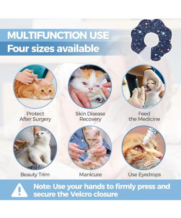 ComSaf Protective Cat Collar - Adjustable Starry Sky Hinges for Post-Surgery Recovery | Prevent Licking & Soothing Comfort | XS Size - Buy Online on GoSupps.com