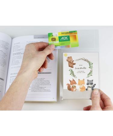 Personalized OLGS U-Book & Vaccination Pass Covers Set | 3-Part Cute Forest Animal Baby Gift | Custom Name & DOB | Uhefm llen - Buy Online on GoSupps.com