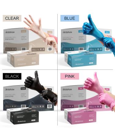 Black Vinyl Disposable Gloves Medium 50 Pack - Latex-Free, Powder-Free Medical Exam Gloves - 3 Mil Thickness - Ideal for Surgical, Home Cleaning, and Food Handling - Pack of 50 - Buy Online on GoSupps.com