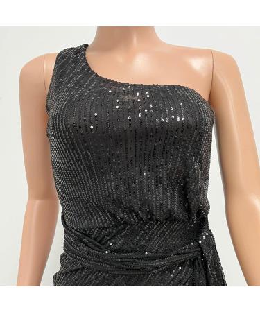 HANXIULIN Women's Sexy V-neck Maxi Dress - Hot Diamond Craft Long Sleeve Color Block Sequin Evening & Cocktail Dress for Parties - Black Size S - Buy Online on GoSupps.com