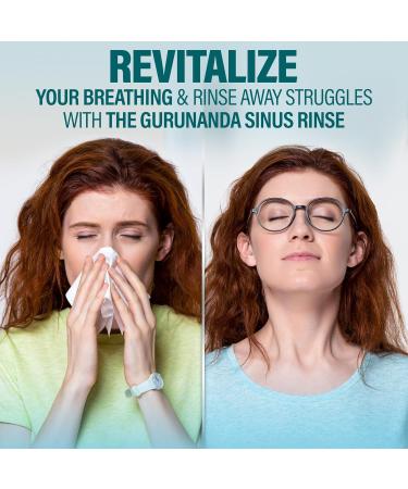 GuruNanda Sinus Rinse Bottle & Saline Premixed Packets 120ct - All Natural Sinus Rinse Packets to Help with Allergies & Congestion Relief 0.08oz Each 120 Count (with Sinus Rinse Bottle) - Buy Online on GoSupps.com