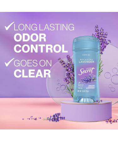 Secret Fresh Antiperspirant and Deodorant for Women 48hr Freshness Sweat & Odor Protection PH Balancing Minerals Clear Gel Relaxing Lavender Scent 3.4 oz - Buy Online on GoSupps.com