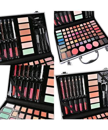 makeup for beginners - makeup for girls | Portable Multipurpose Cosmetic Kit for Professional/Starter 62 Eyeshadows 4 Powders - Buy Online on GoSupps.com