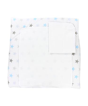 TupTam Baby Changing Mat including 2 terry cloth covers ANK019 Color: Stars Blue Gray Size: 70 x 50 cm Stars Blue Gray 70 x 50 cm