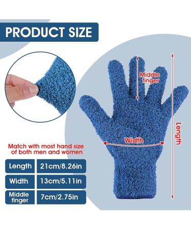 Molain Microfiber Dusting Gloves - Reusable & Washable Mittens for Plants, House Cleaning, Car, Blinds & Lamps - Blue (1 Pair) - Buy Online on GoSupps.com