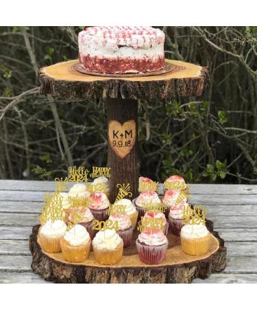 SYKYCTCY 36 Pack Happy New Year Cupcake Toppers Glitter Welcome 2024 Cupcake Topper Cheers to 2024 Cupcake Topper Hello 2024 Cupcake Food Picks Decorations for Happy New Year Eve Party Supplies Gold Color 4 - Buy Online on GoSupps.com